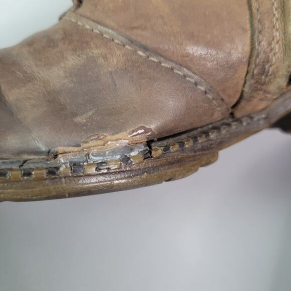 AS.98 Boho Biker Ankle Boots Italian Zipper Bootie Size 38 US 7.5-8 FLAWS READ - Picture 9 of 12